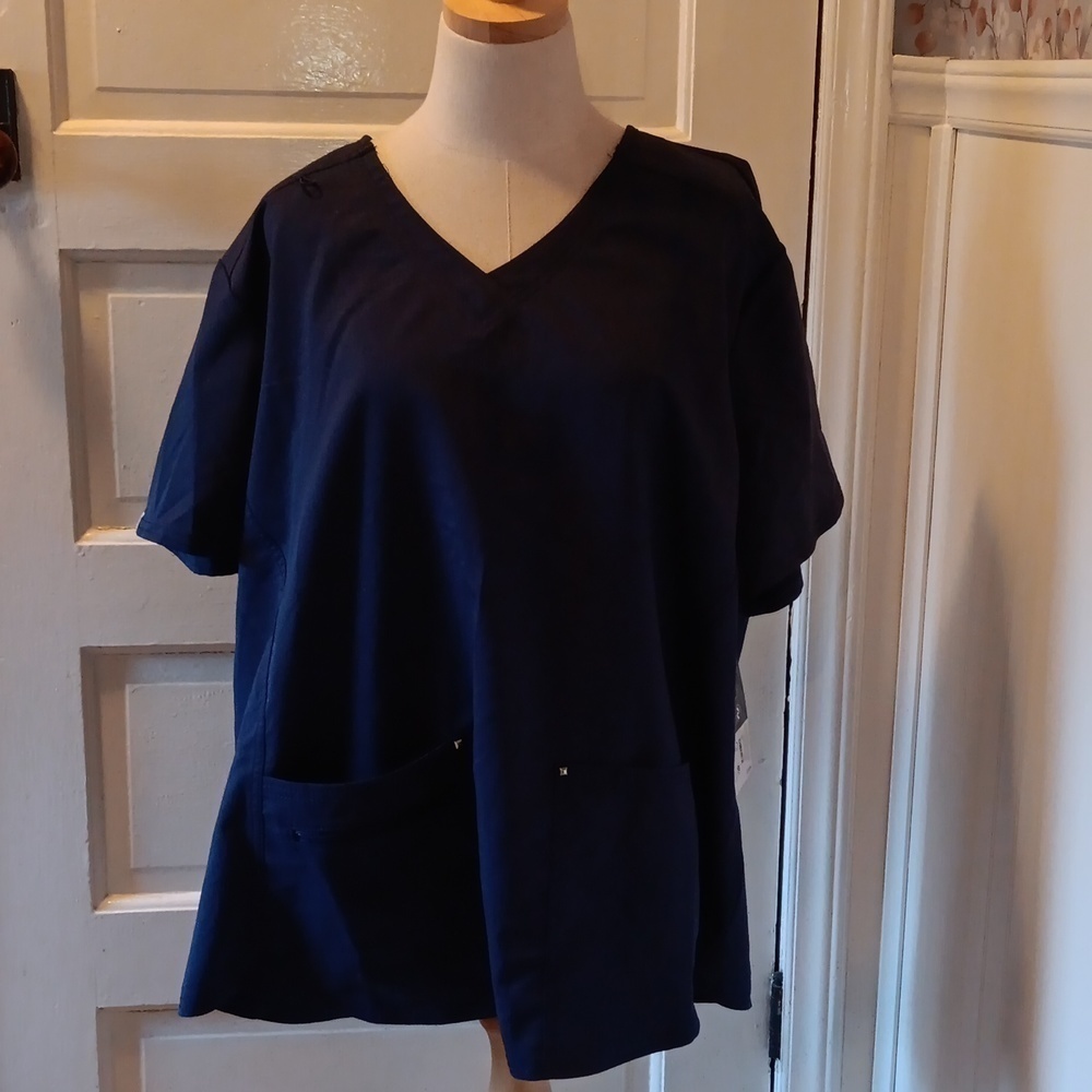 Scrubstar blue 3XL nursing top nwt